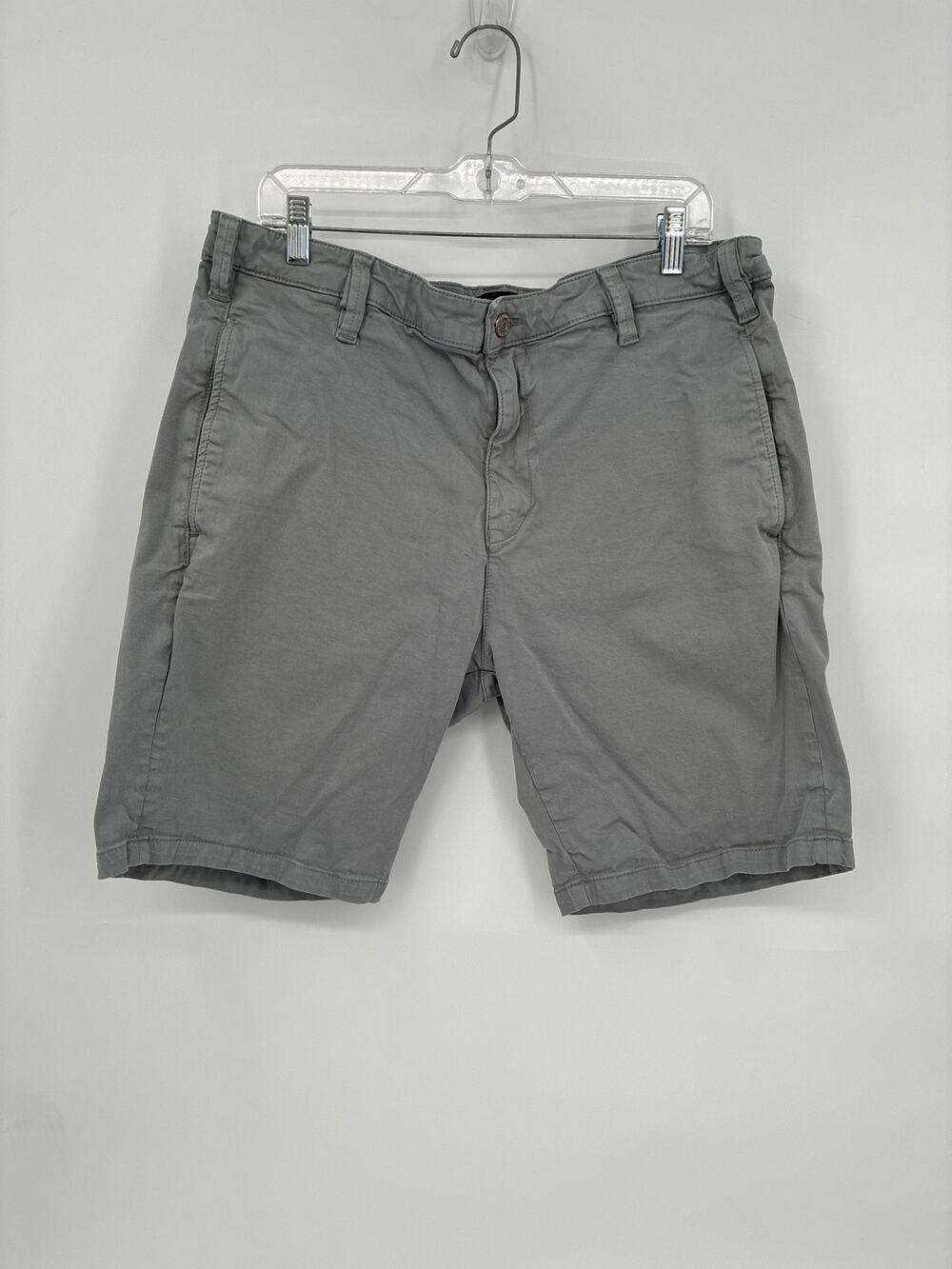 Mavi Shorts Stretch Simon Chino Flat Front Gray Preppy Men's 38